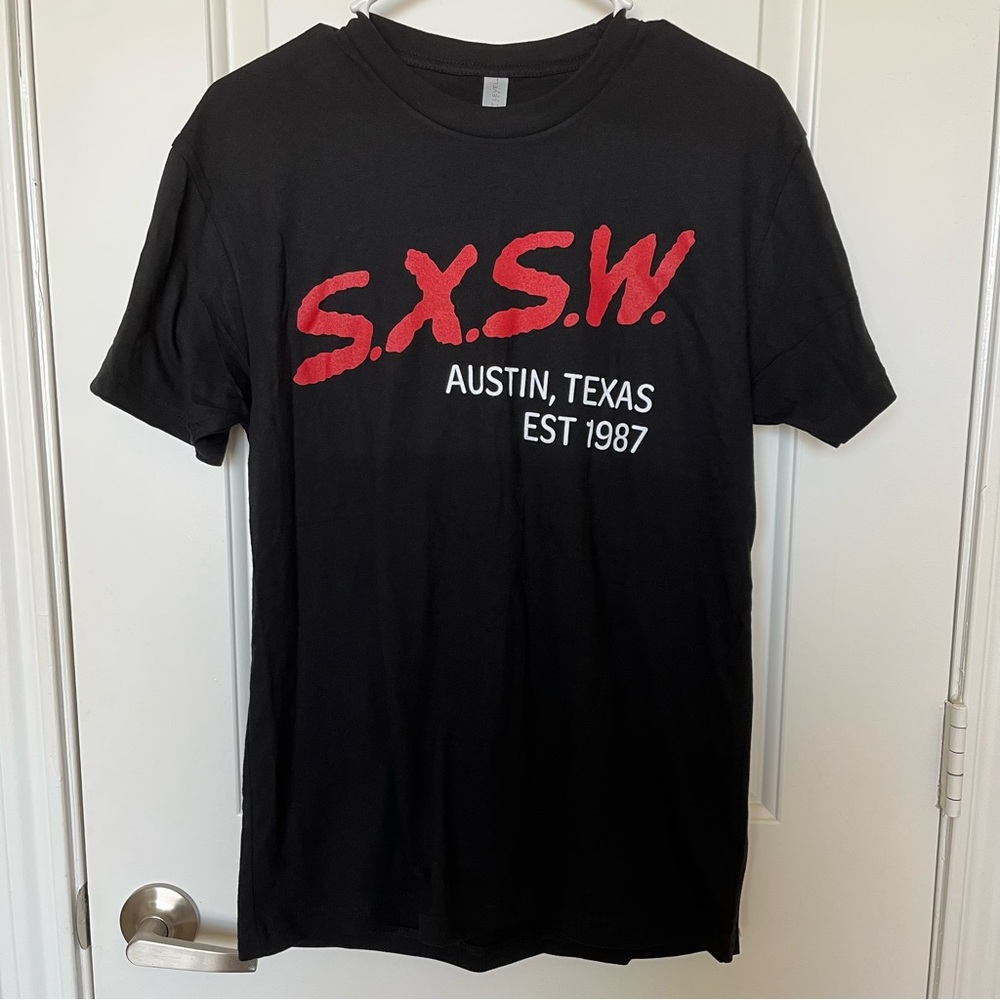 SXSW 2023 Black Cotton T-Shirt Est. 1987 (size M)